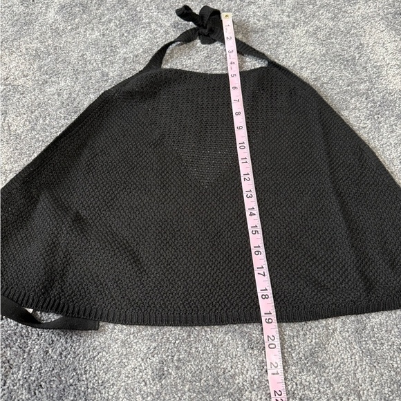 NWT 525 America Black Crochet Halter Tank Top 100% Cotton Women Size Small - Picture 4 of 6